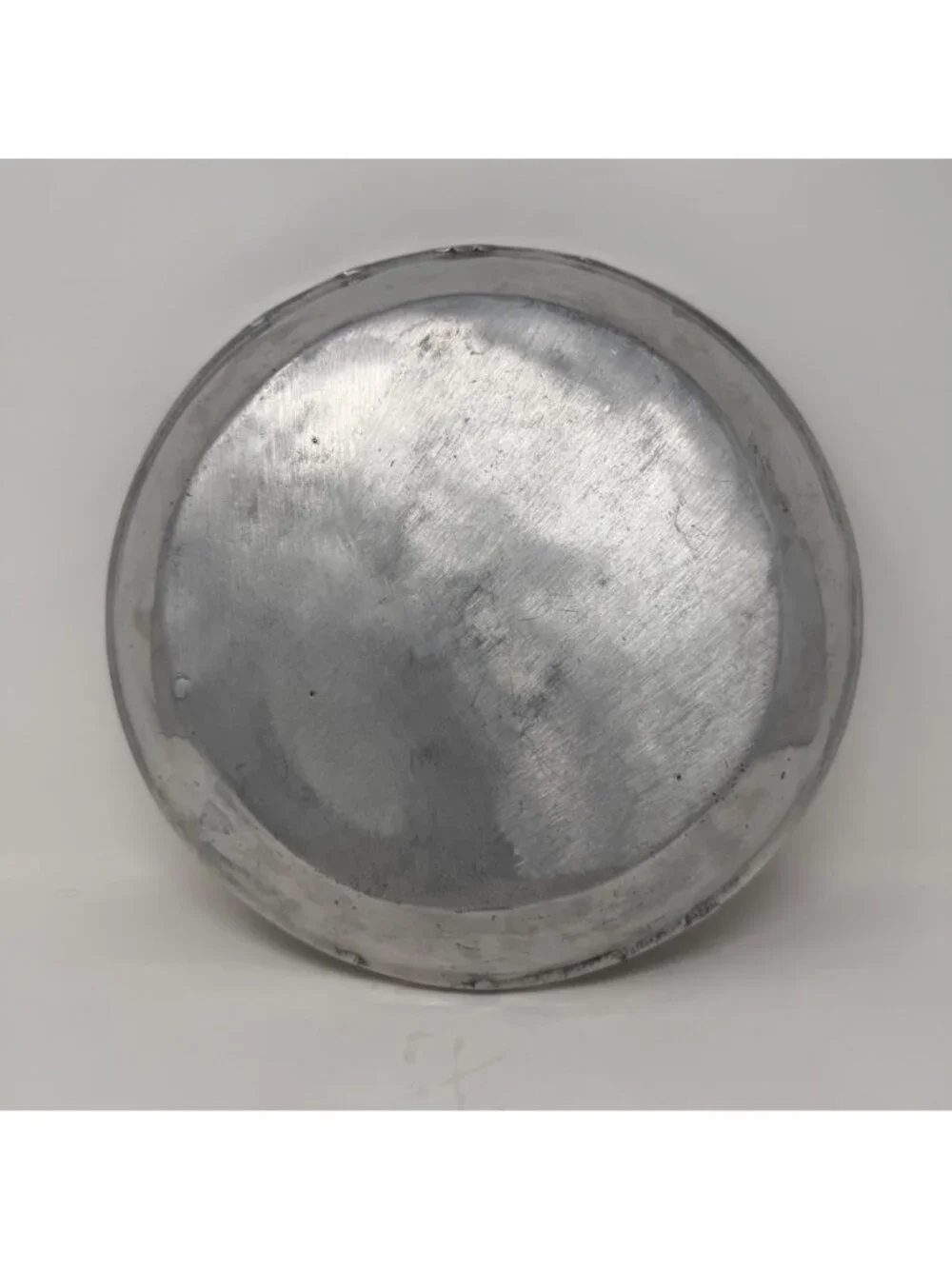 Mexican Hammered Metal Footed Bowl & Tray Set